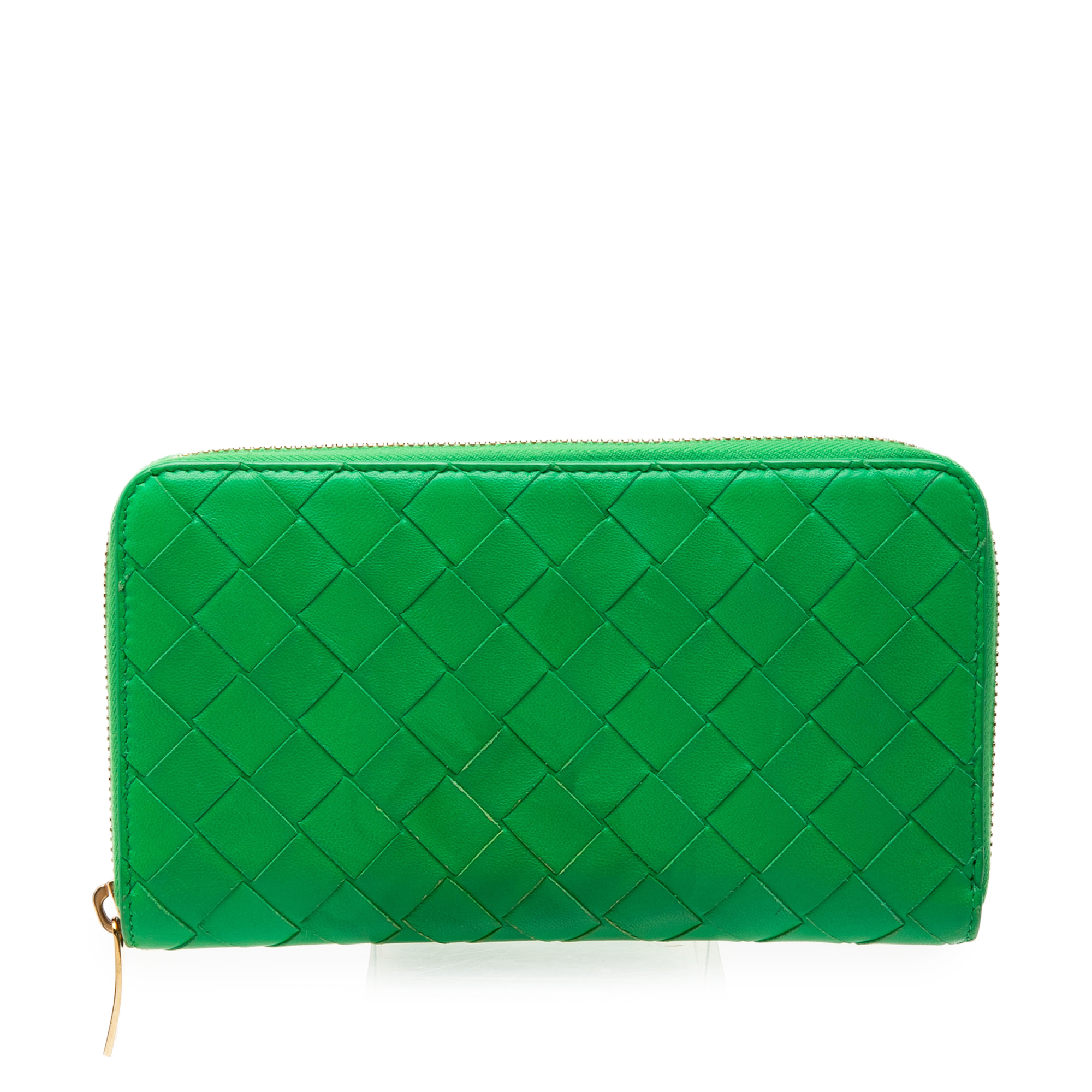 Pre-Loved Bottega Veneta Nappa Intrecciato Zip Around Wallet